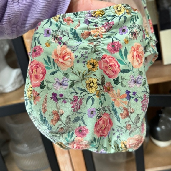 PQ Swim one piece swimsuit Amanda Stanton Kinsley Ruffle Green Floral Strappy - Picture 7 of 8